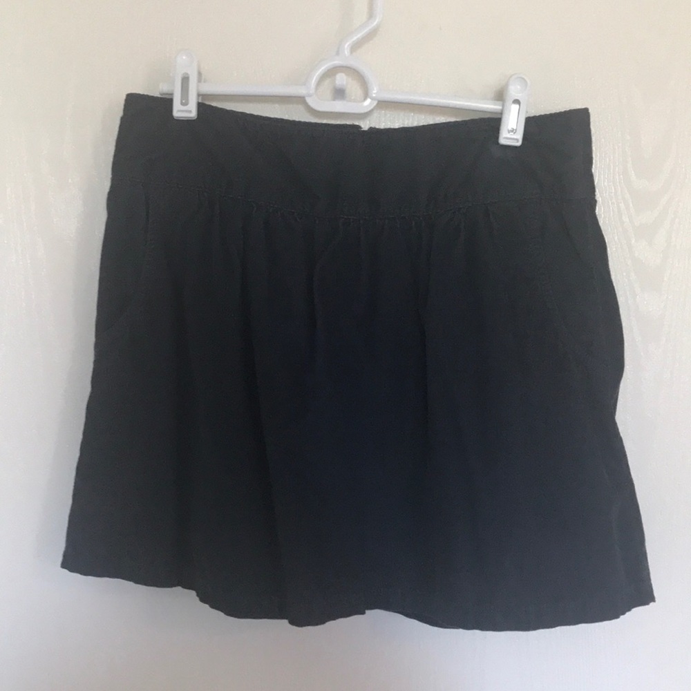 Corduroy Navy Blue Mini Skirt